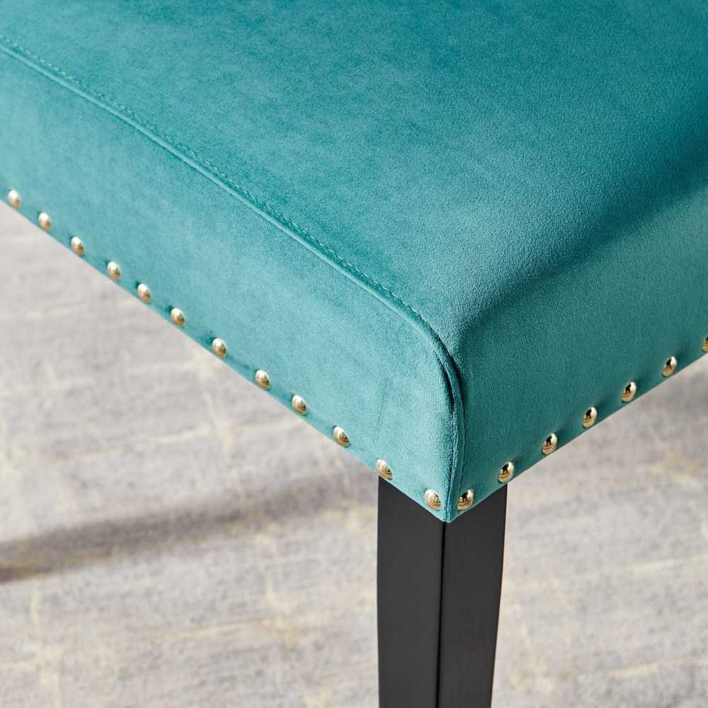Parcel Performance Velvet Dining Side Chairs - Set of 2, Teal
