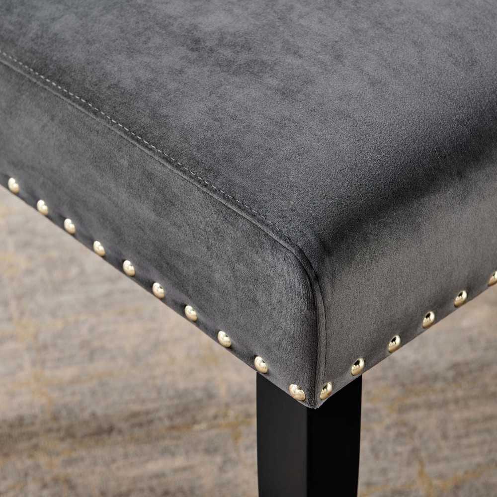 Parcel Performance Velvet Dining Side Chairs - Set of 2, Charcoal