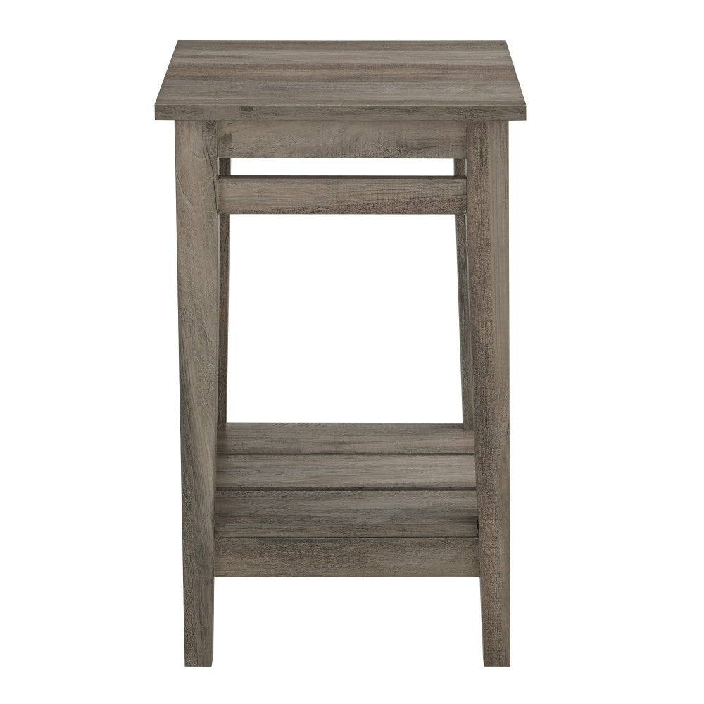 Parker 18" Farmhouse Trim Side Table - Gray Wash