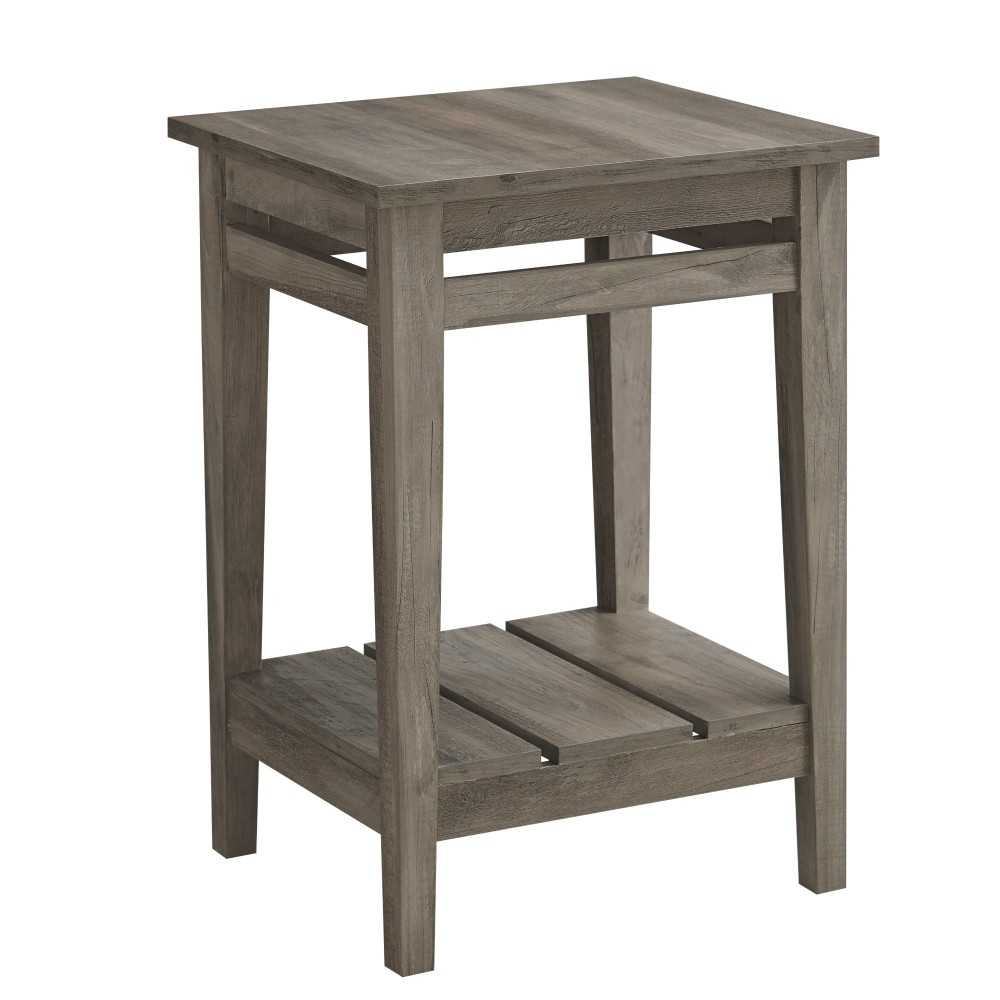 Parker 18" Farmhouse Trim Side Table - Gray Wash