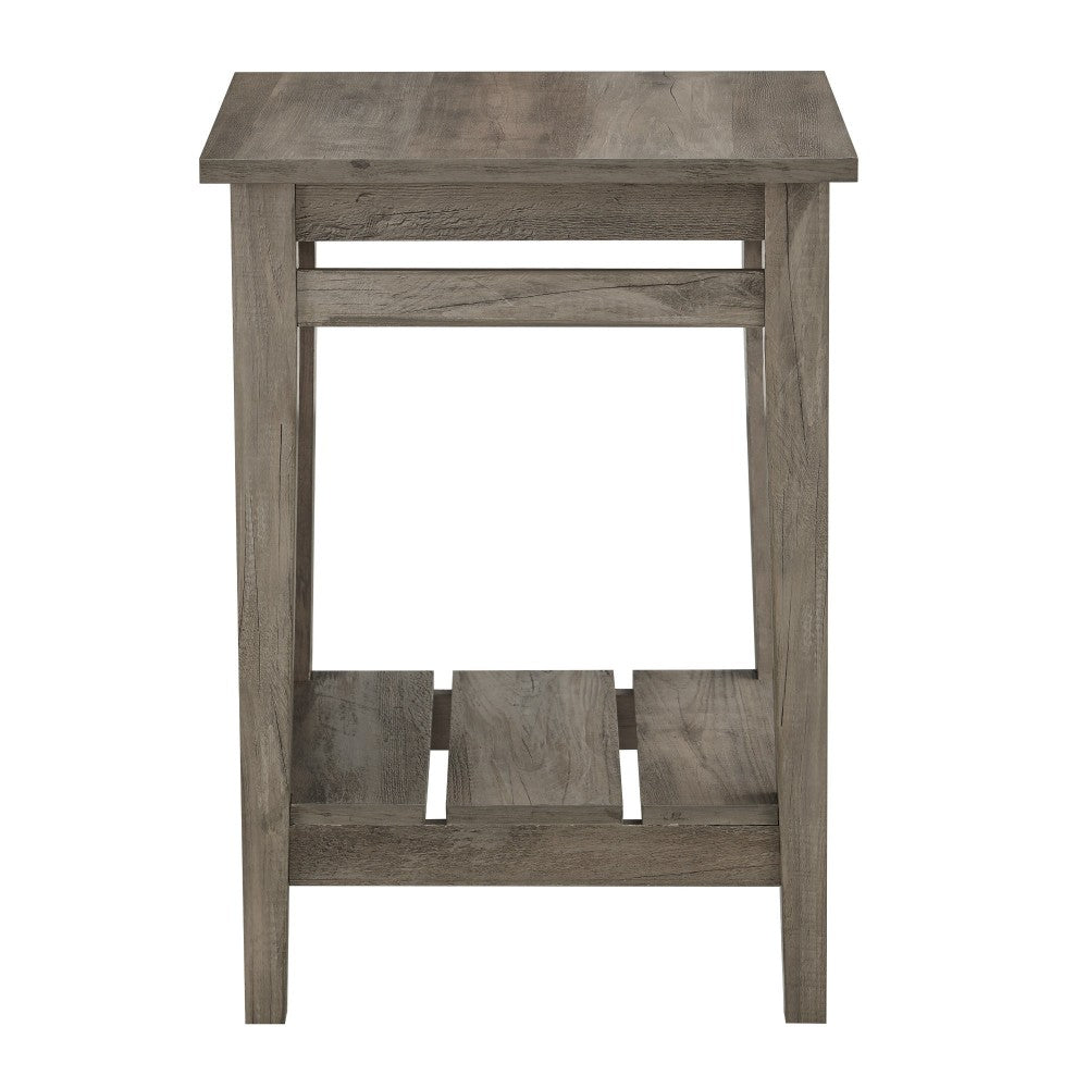 Parker 18" Farmhouse Trim Side Table - Gray Wash