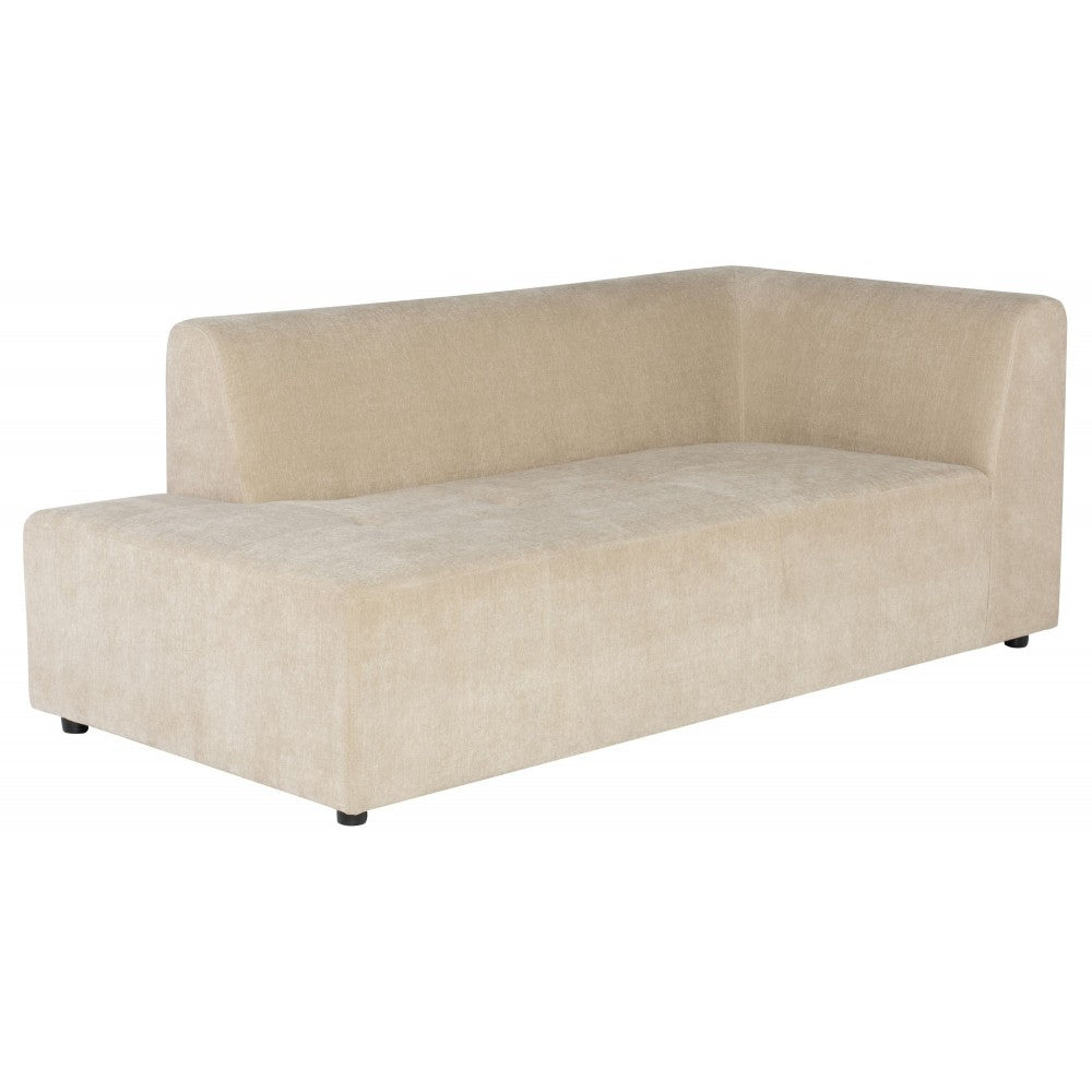 Parla Almond Fabric  Modular Sofa Chaise Left
