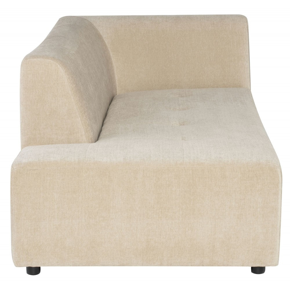 Parla Almond Fabric  Modular Sofa Chaise Left