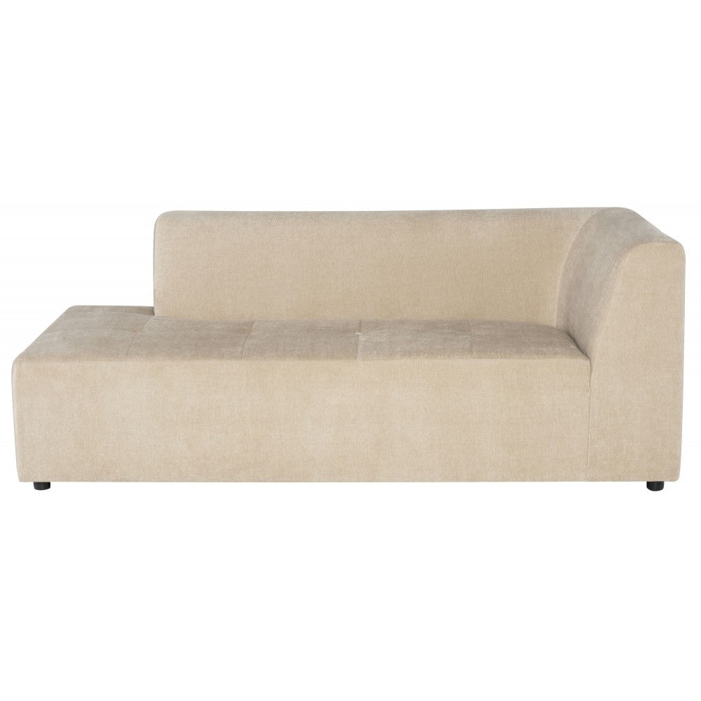 Parla Almond Fabric  Modular Sofa Chaise Left