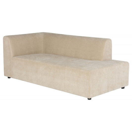 Parla Almond Fabric  Modular Sofa Chaise Right