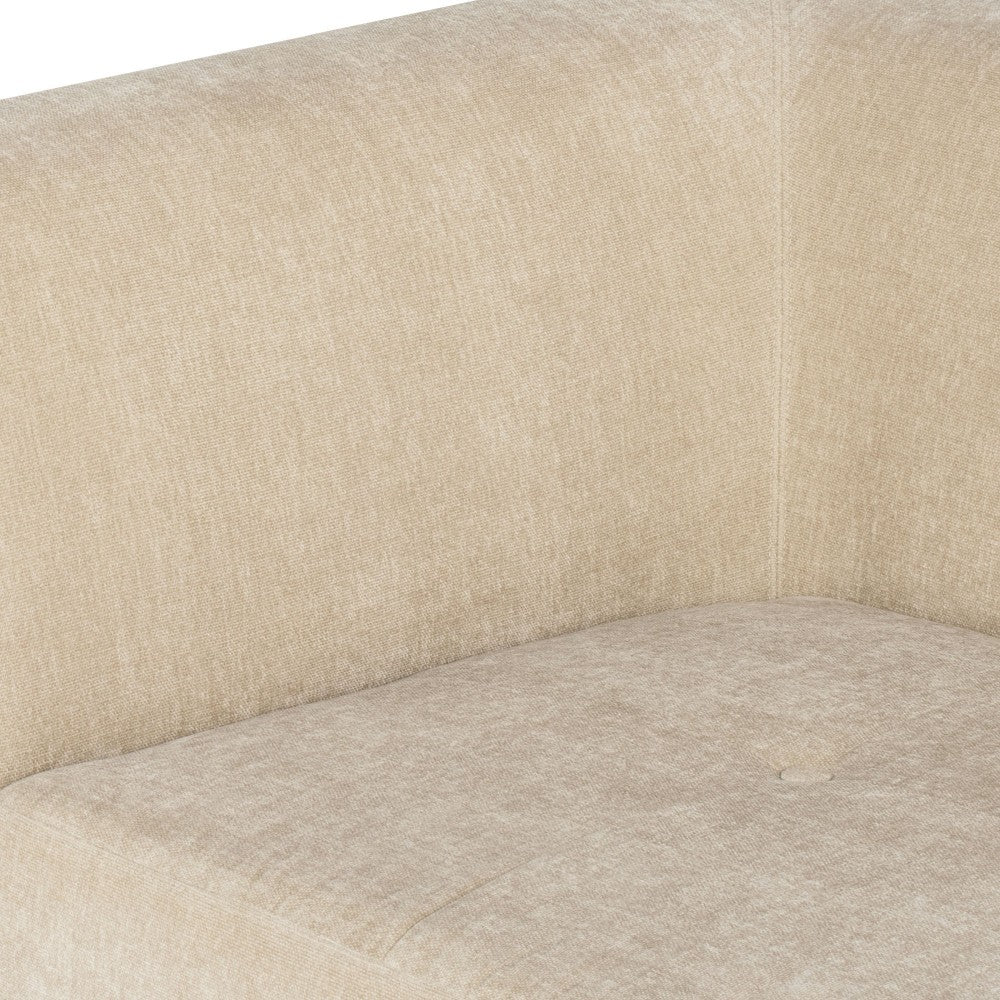 Parla Almond Fabric  Modular Sofa Chaise Right
