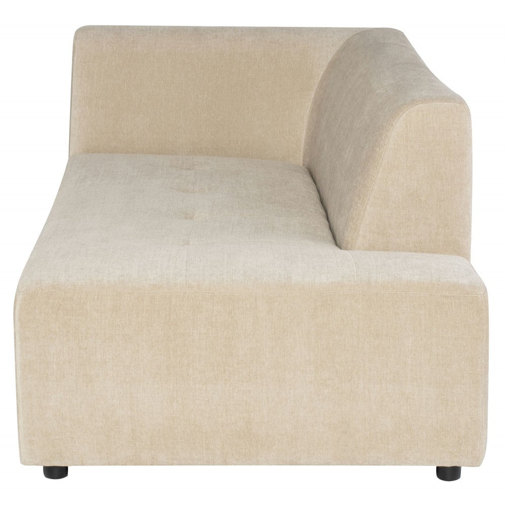 Parla Almond Fabric  Modular Sofa Chaise Right