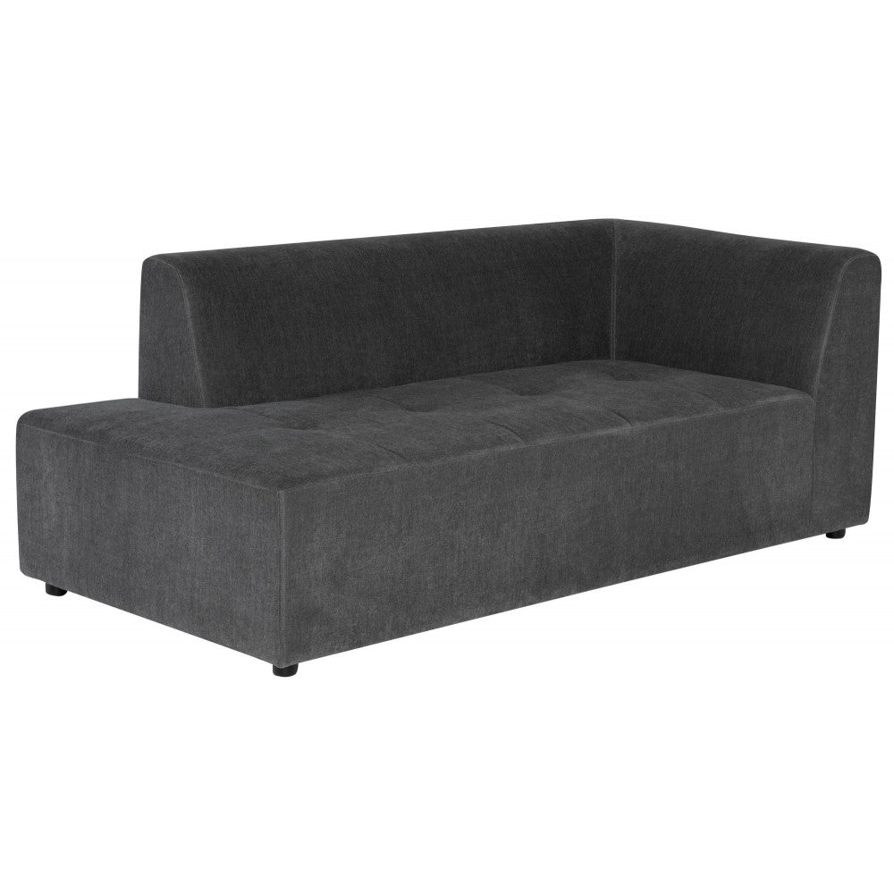 Parla Cement Fabric  Modular Sofa Chaise Left