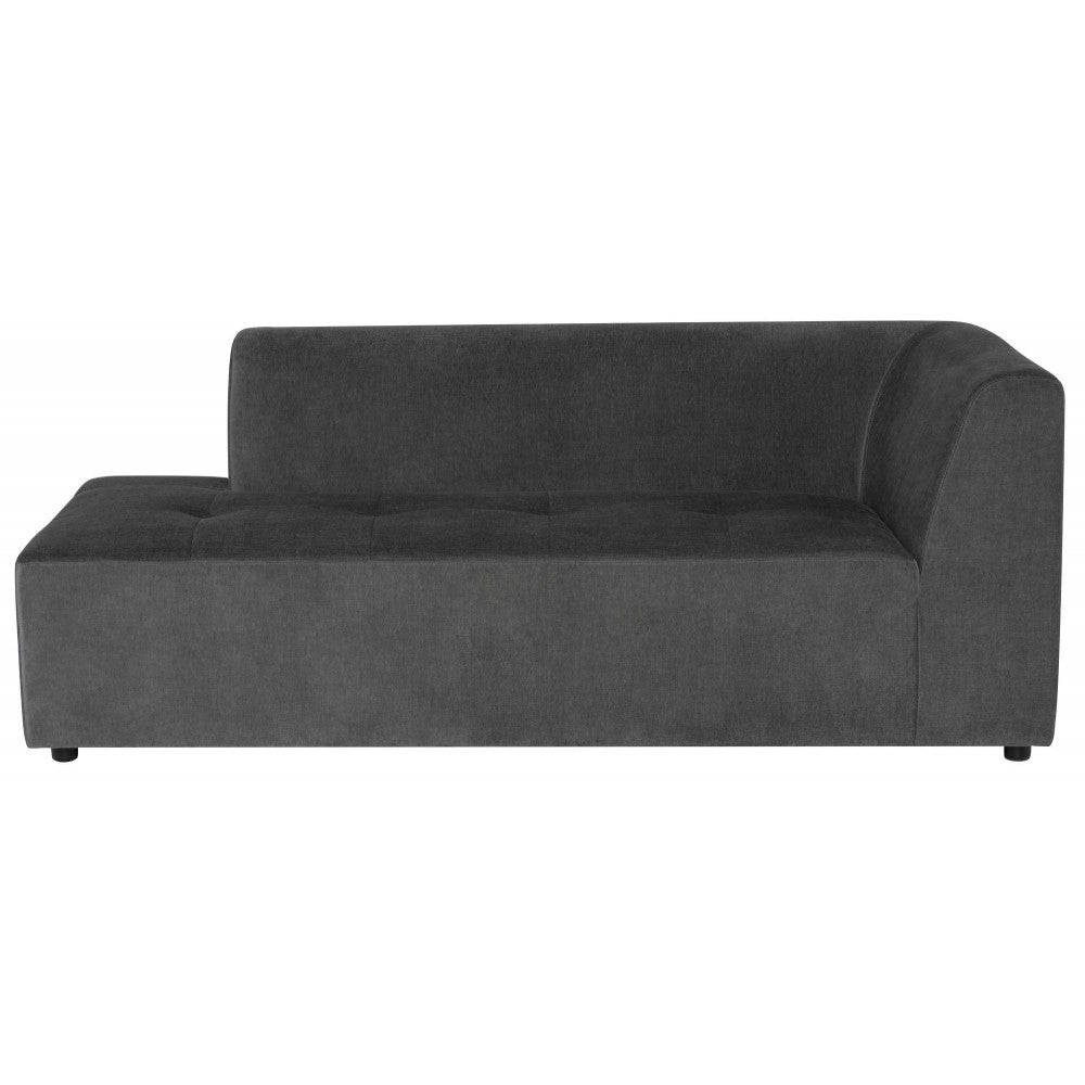 Parla Cement Fabric  Modular Sofa Chaise Left