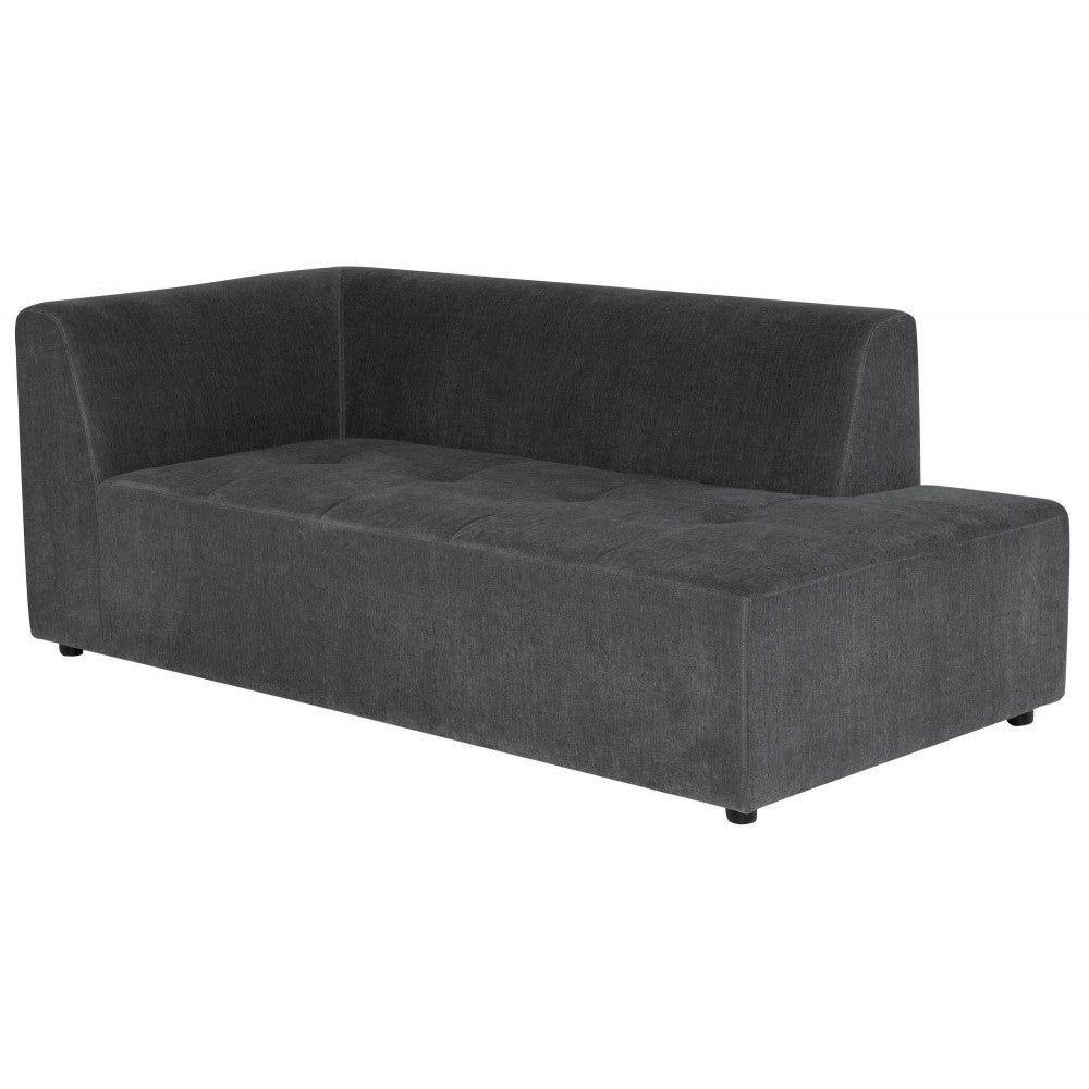 Parla Cement Fabric  Modular Sofa Chaise Right