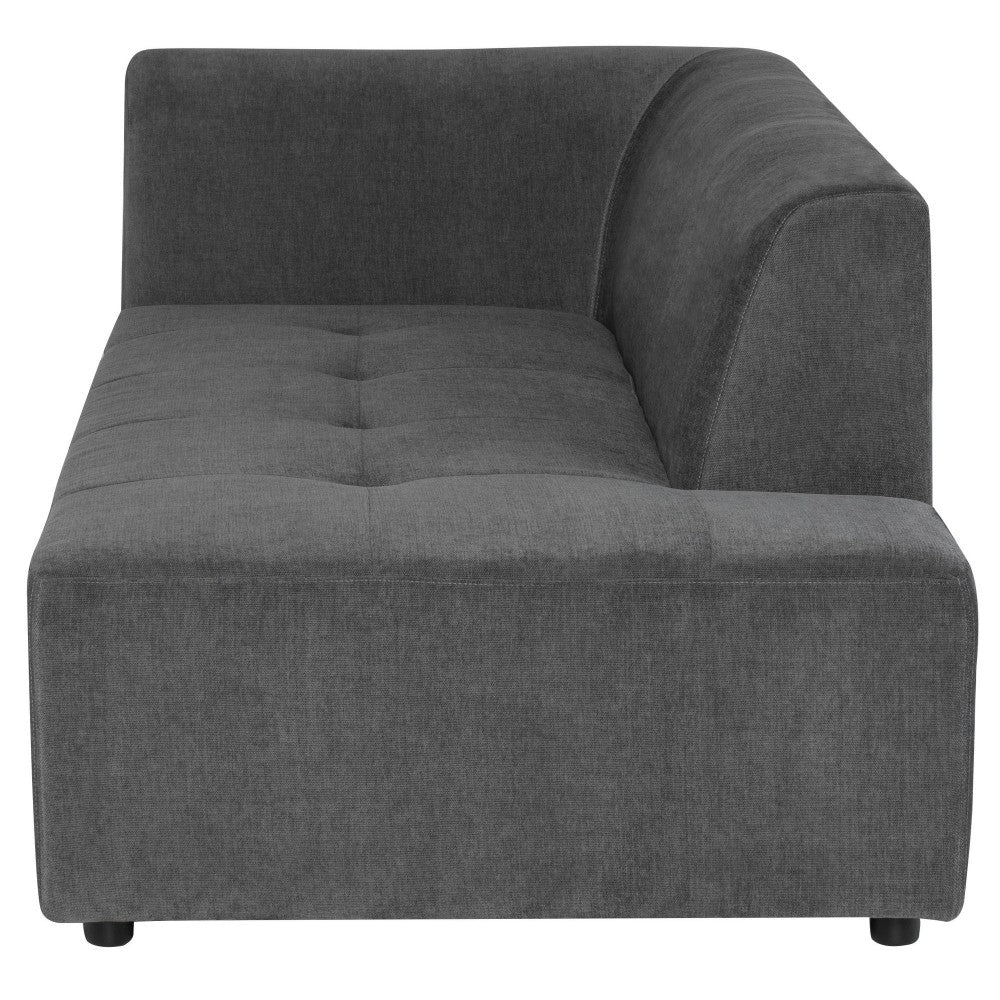 Parla Cement Fabric  Modular Sofa Chaise Right