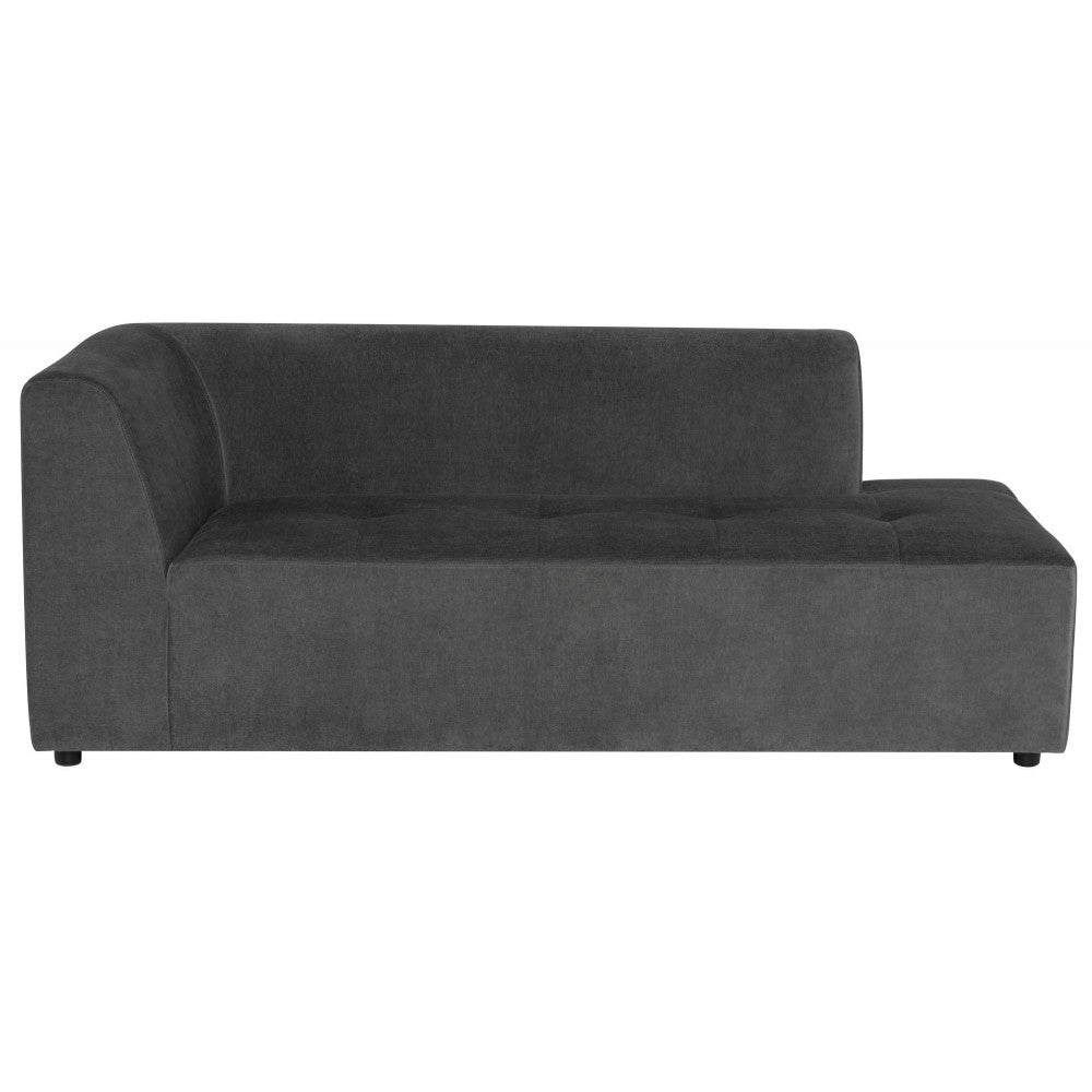 Parla Cement Fabric  Modular Sofa Chaise Right