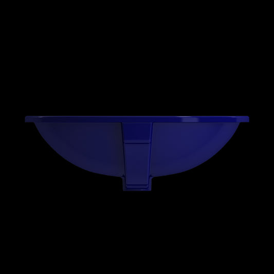 Parma Undermount Sink Fireclay 22 in. with Overflow in Sapphire Blue