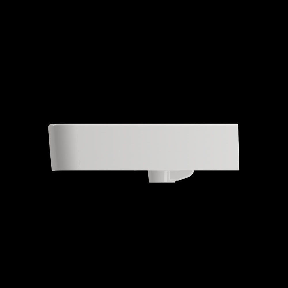 Parma Wall-Mounted Sink Fireclay 25.5 in. 3-Hole with Overflow in White