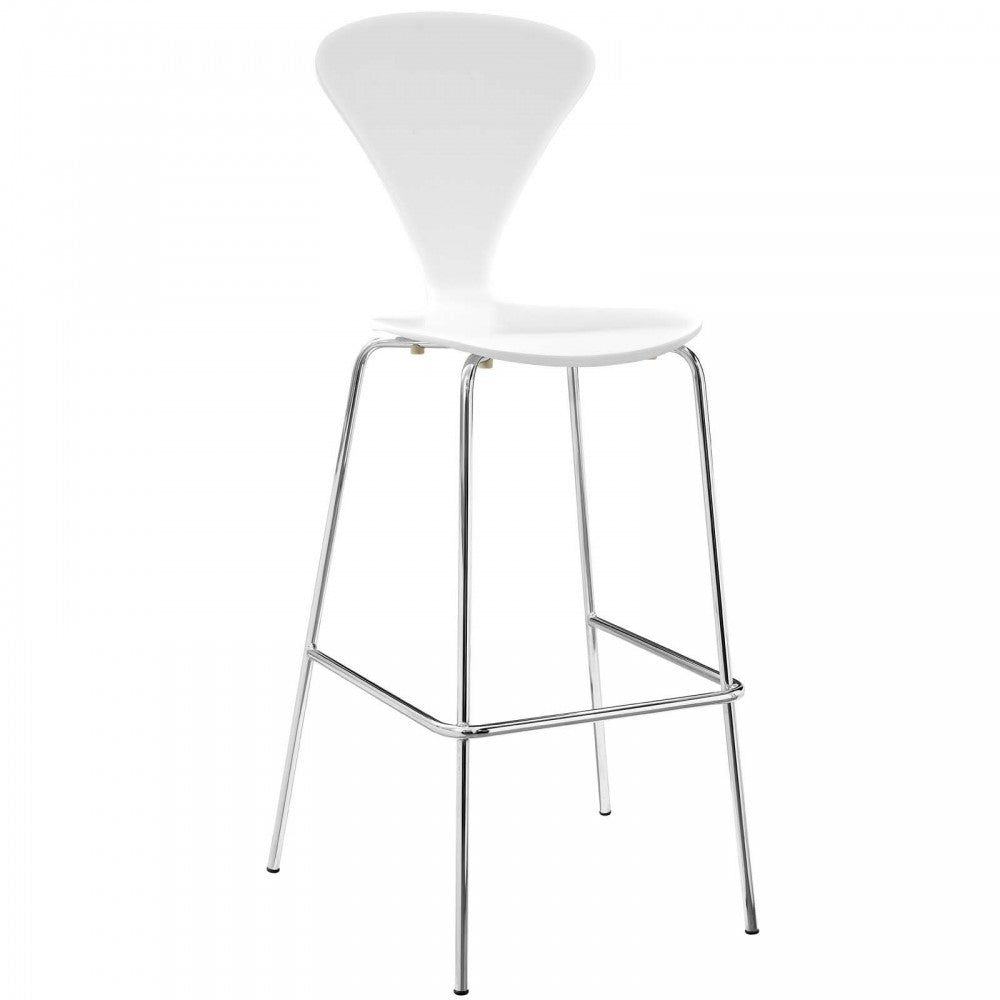 Passage Dining Bar Stool, White