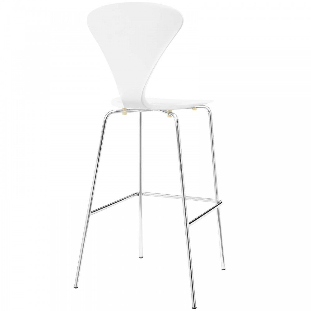 Passage Dining Bar Stool, White