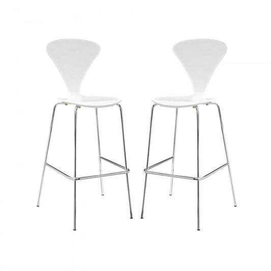 Passage Dining Bar Stool Set of 2, White