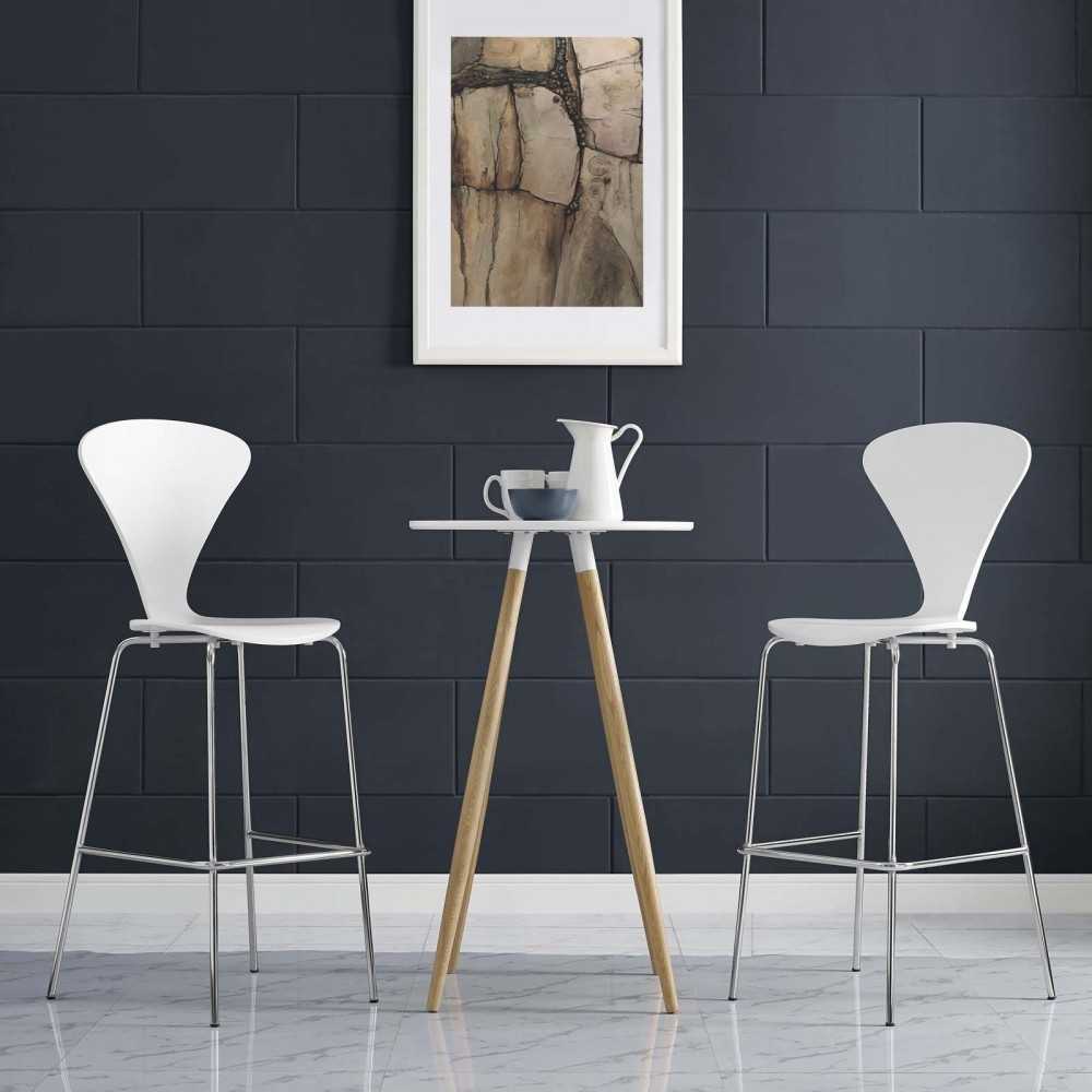 Passage Dining Bar Stool Set of 2, White