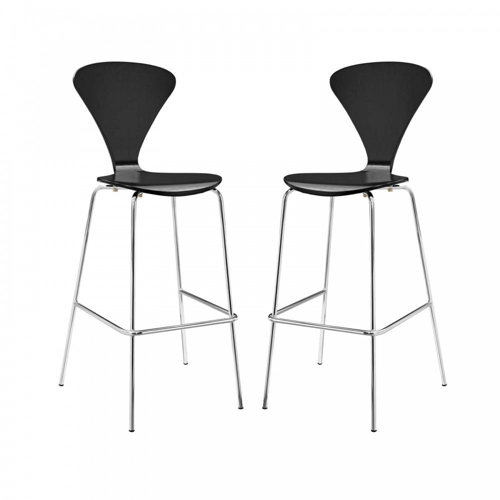 Passage Dining Bar Stool Set of 2, Black