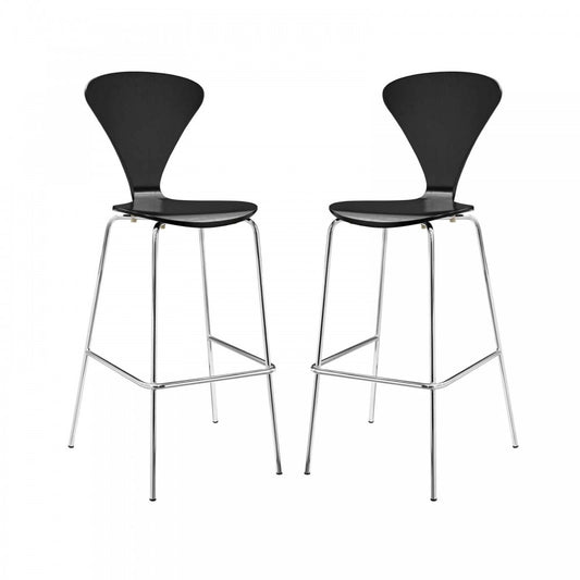 Passage Dining Bar Stool Set of 2, Black