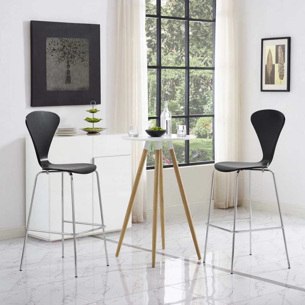 Passage Dining Bar Stool Set of 2, Black