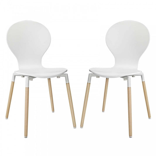Path Dining Chair Set of 2, White