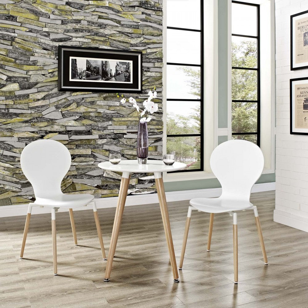 Path Dining Chair Set of 2, White