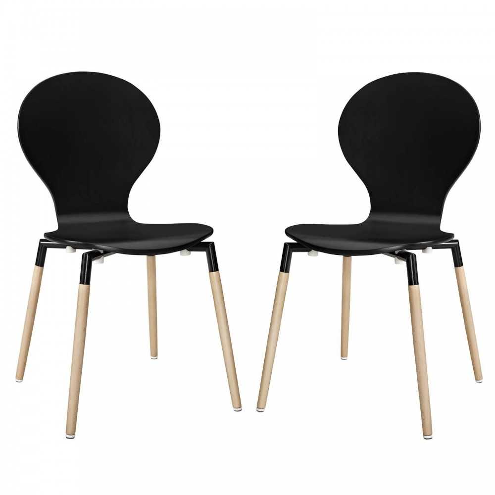 Path Dining Chair Set of 2, Black