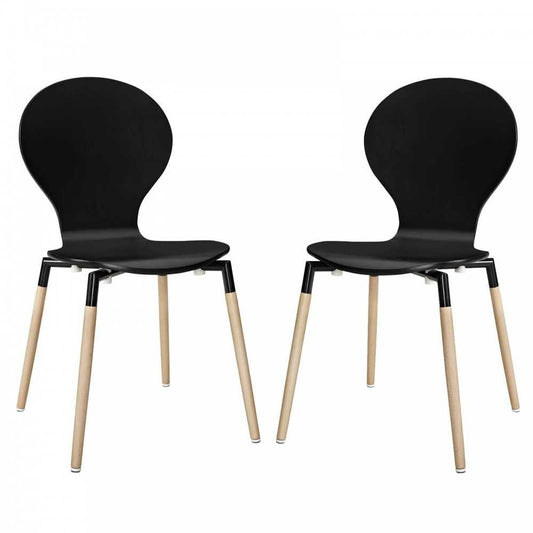 Path Dining Chair Set of 2, Black