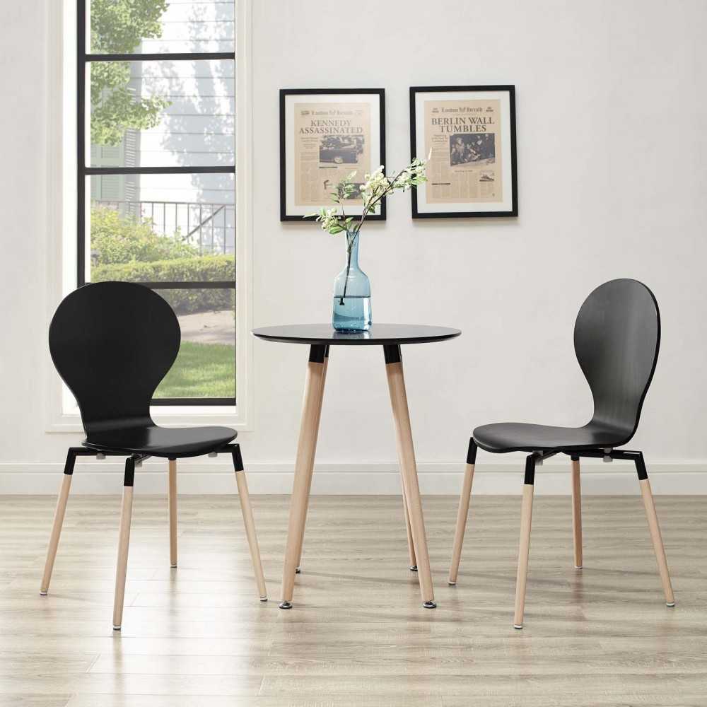 Path Dining Chair Set of 2, Black