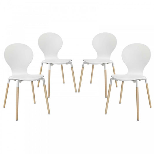 Path Dining Chair Set of 4, White