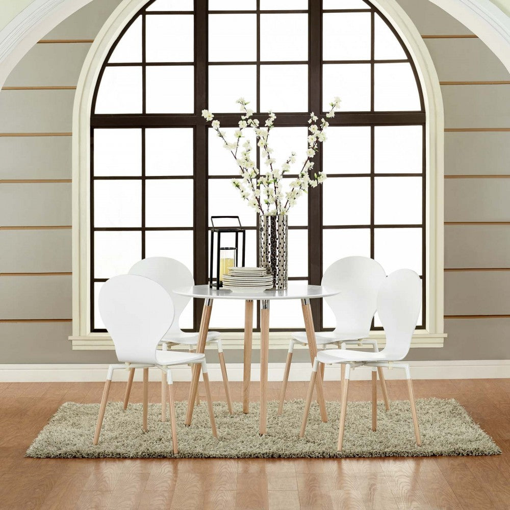 Path Dining Chair Set of 4, White