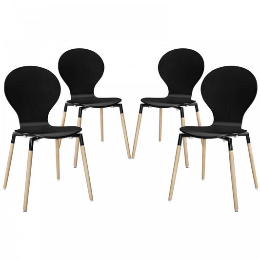 Path Dining Chair Set of 4, Black