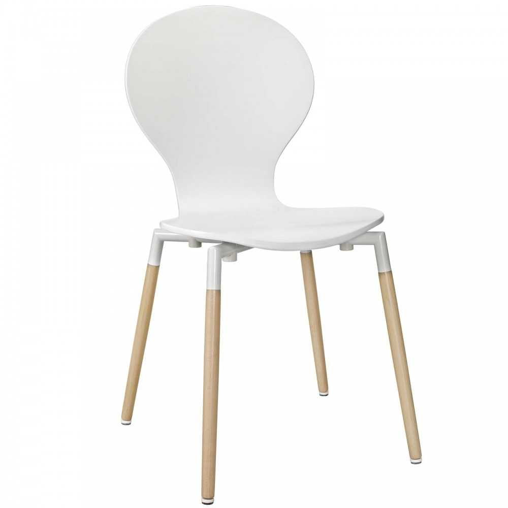 Path Dining Wood Side Chair, White