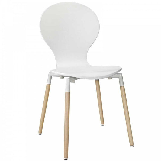 Path Dining Wood Side Chair, White