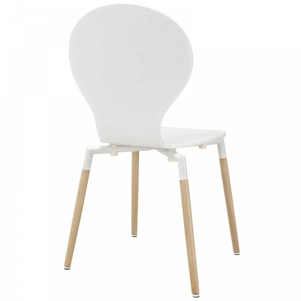 Path Dining Wood Side Chair, White
