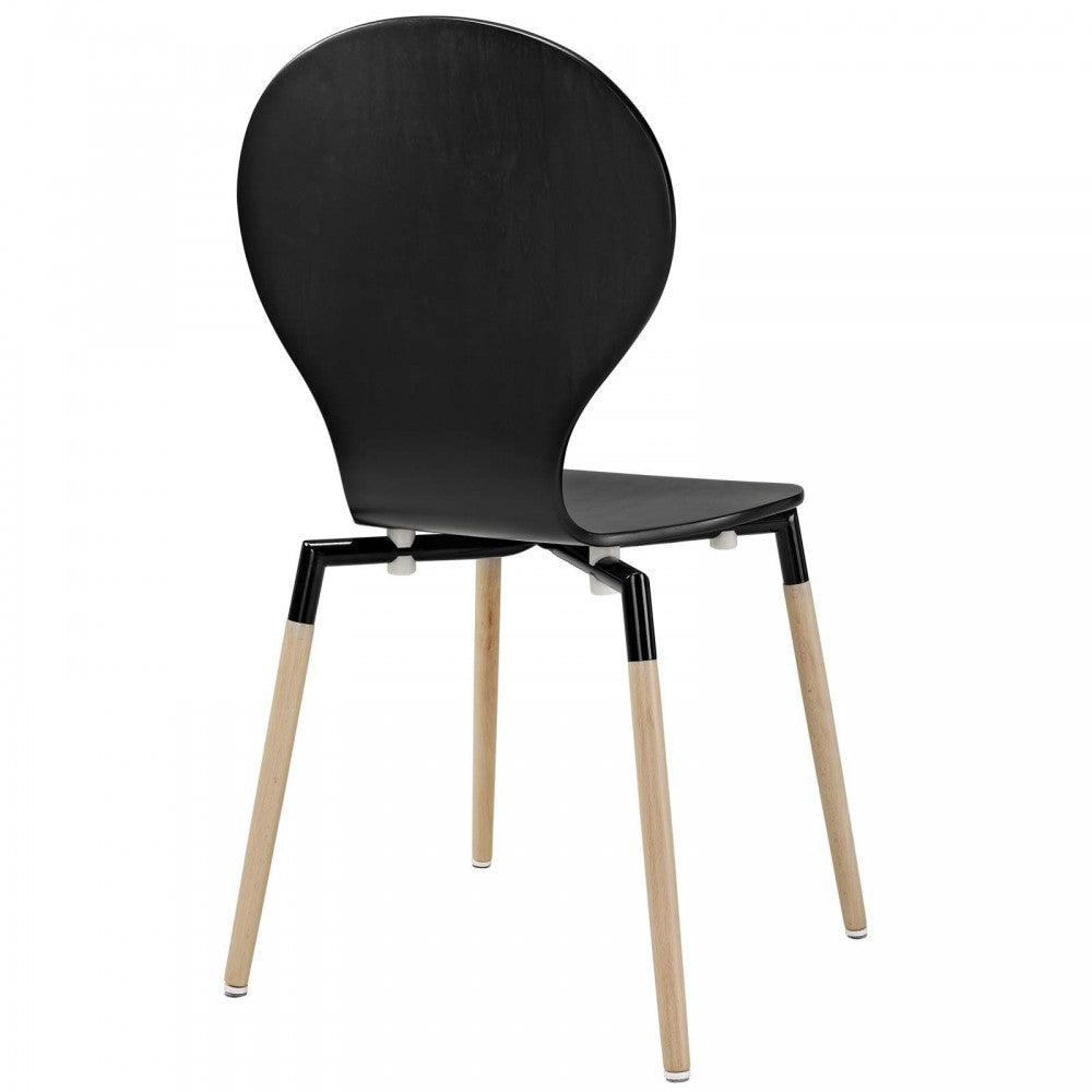 Path Dining Wood Side Chair, Black