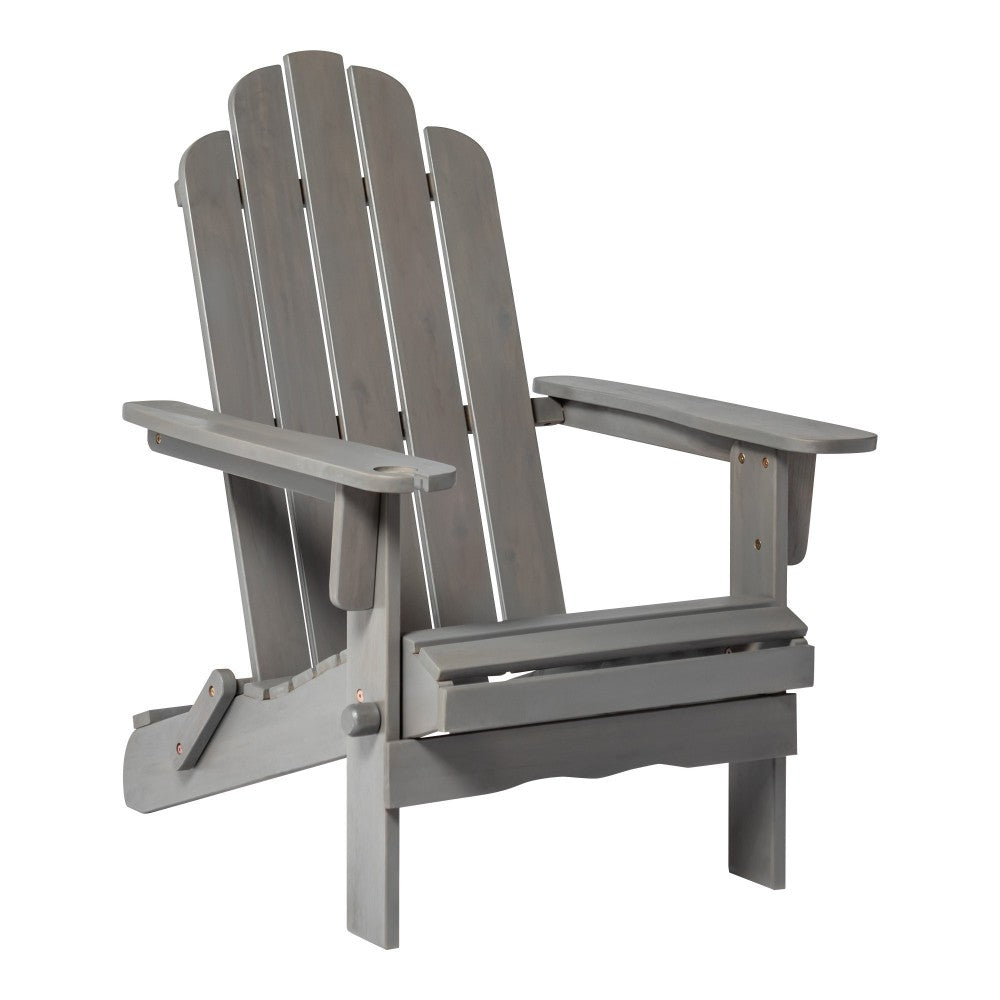 Patio Wood Adirondack Chair - Gray Wash