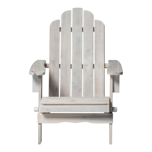 Patio Wood Adirondack Chair - White Wash