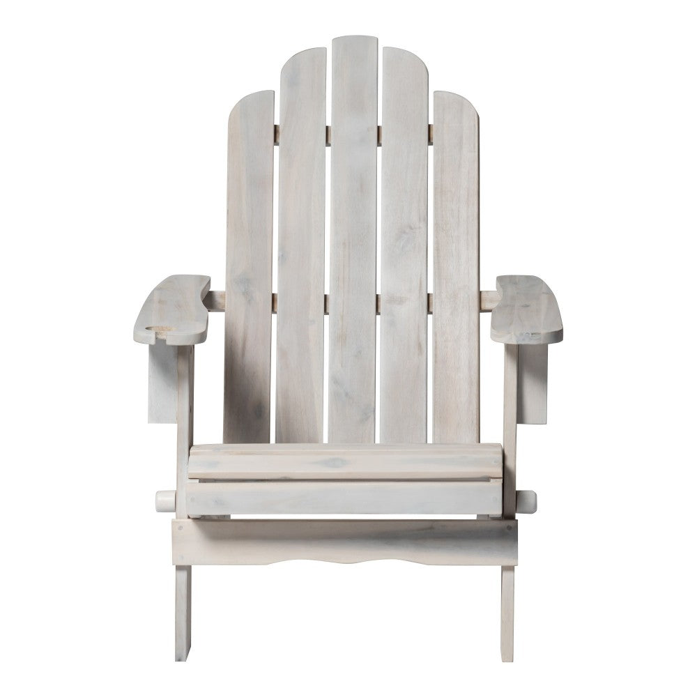 Patio Wood Adirondack Chair - White Wash