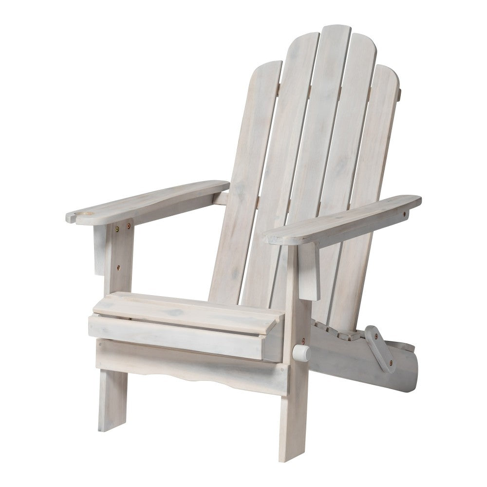 Patio Wood Adirondack Chair - White Wash