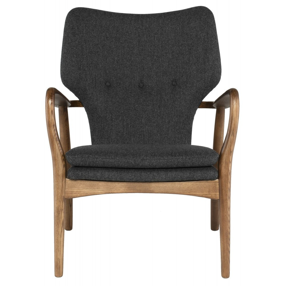 Patrik Dark Gray Fabric Occasional Chair, HGEM554