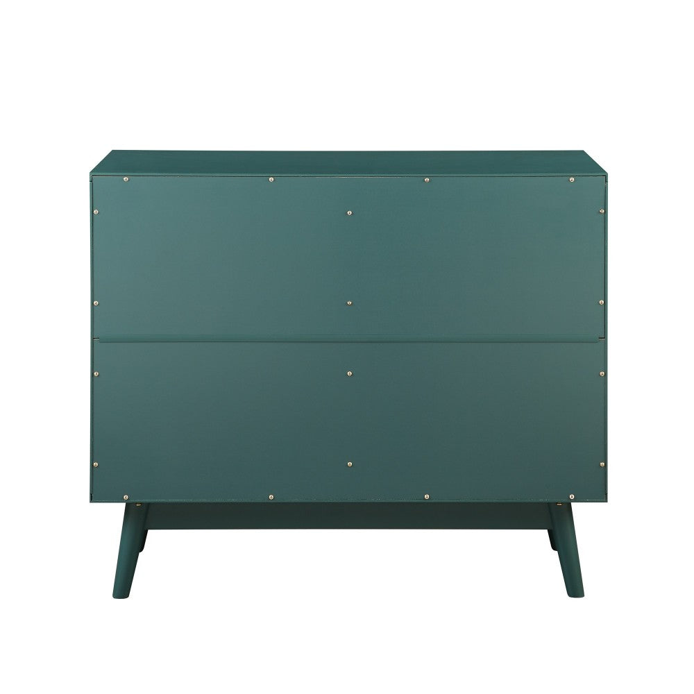 Paula 36" Louvered Door Bar Cabinet - Dark Teal