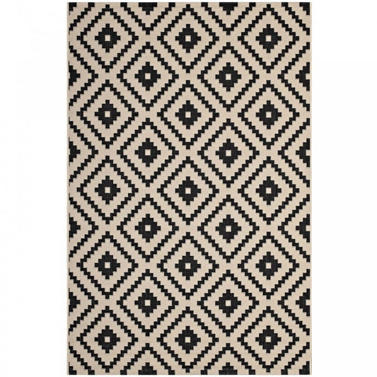 Perplex Geometric Diamond Trellis 4x6 Indoor and Outdoor Area Rug