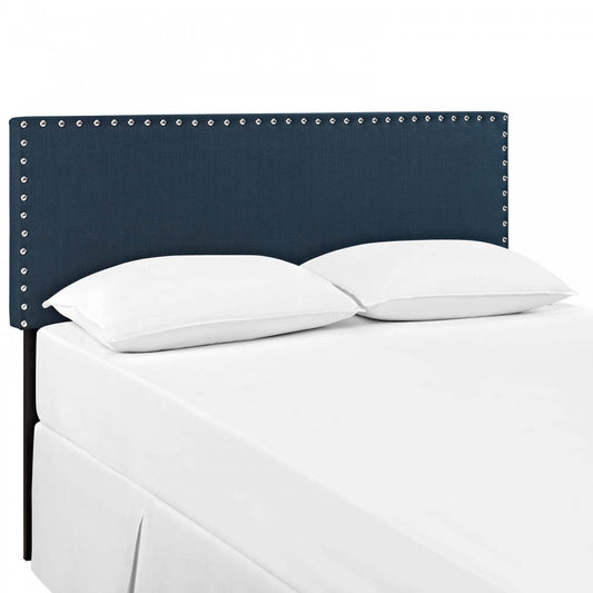 Phoebe Full Upholstered Fabric Headboard, Azure