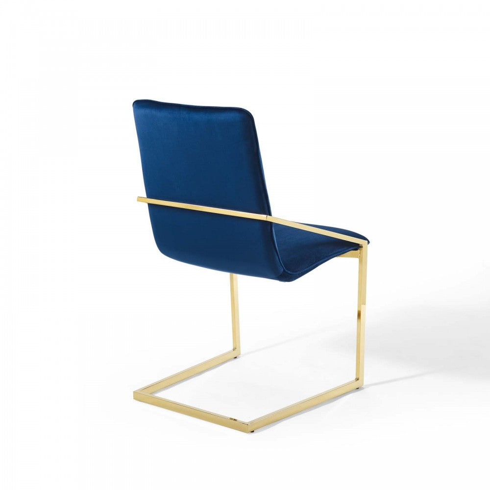 Pitch Dining Armchair Performance Velvet Set of 2, Gold Navy