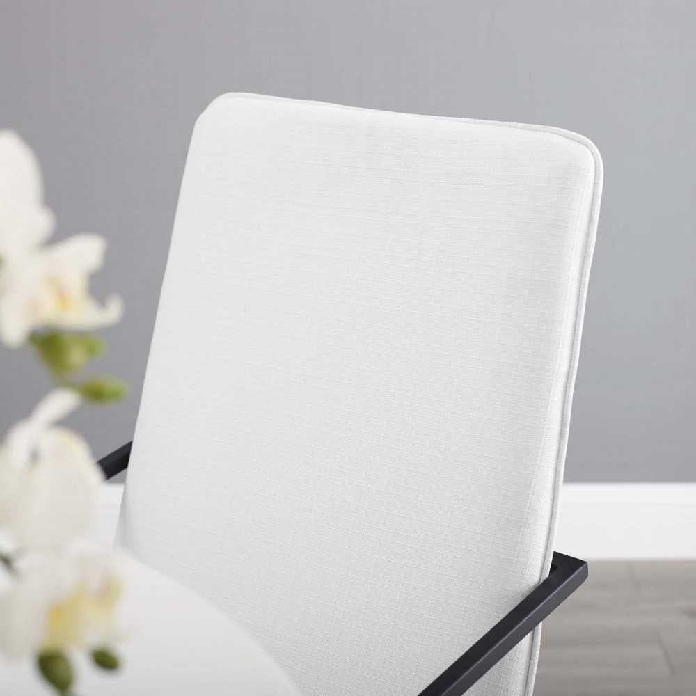 Pitch Upholstered Fabric Dining Armchair, Black White