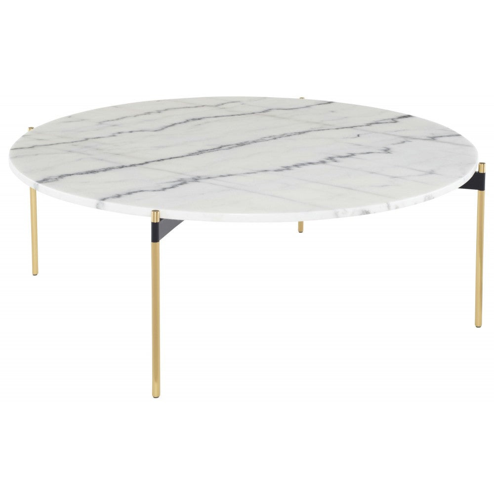 Pixie White Stone Coffee Table, HGNA494