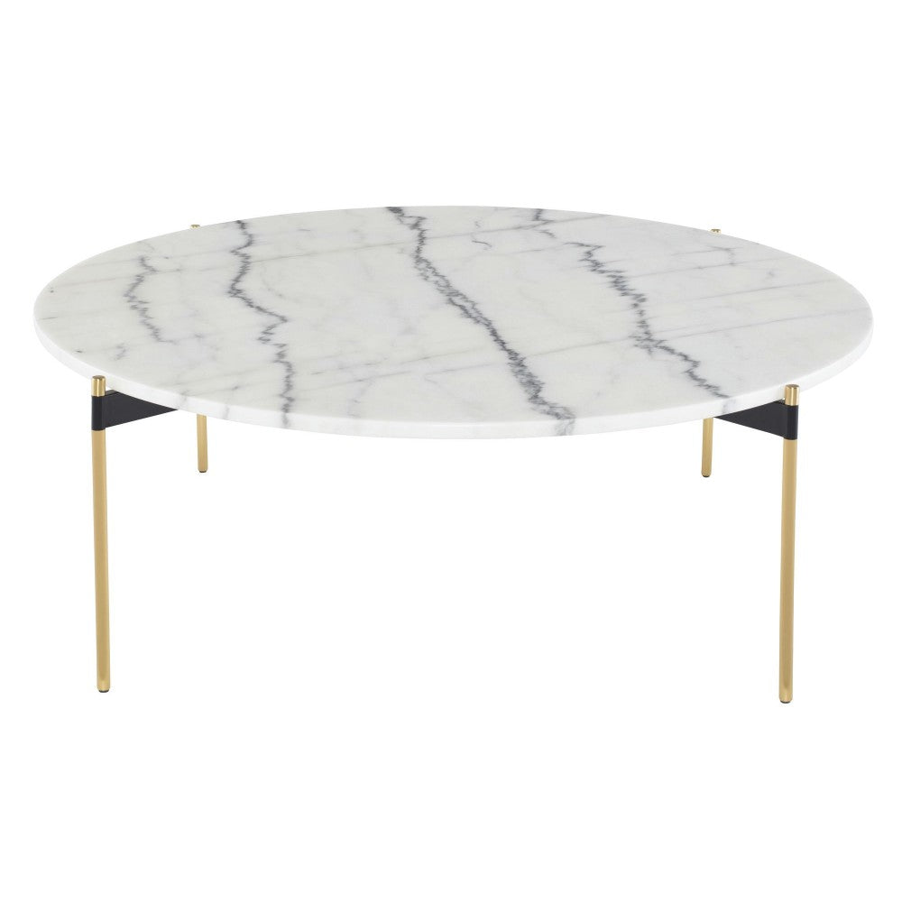 Pixie White Stone Coffee Table, HGNA494