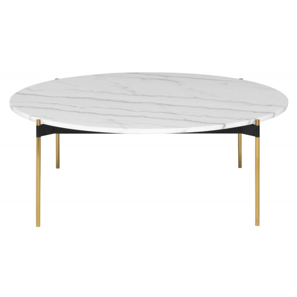 Pixie White Stone Coffee Table, HGNA494